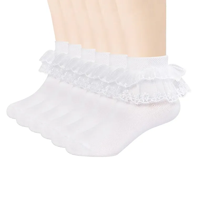 Blúndu stelpusokkar